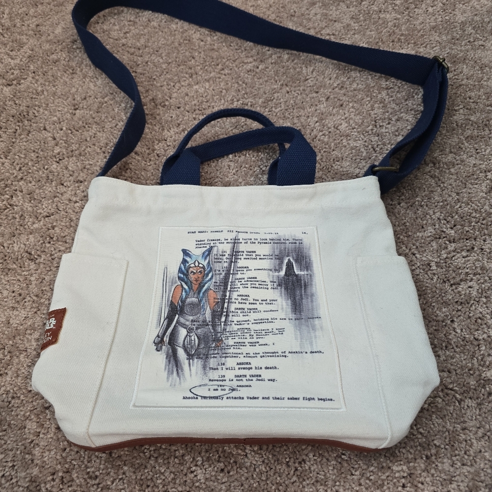 2024 Disney Parks Star Wars Ahsoka Tano Day Mini Crossbody Canvas Tote Bag